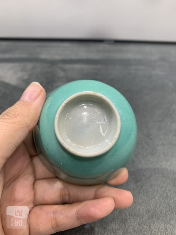 清晚期松石绿釉小杯 - 图6